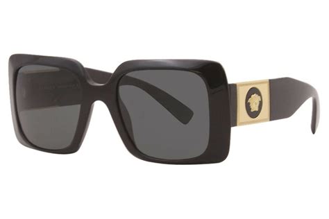 Versace VE 4405 GB1/87 Black Plastic Rectangle Sunglasses 